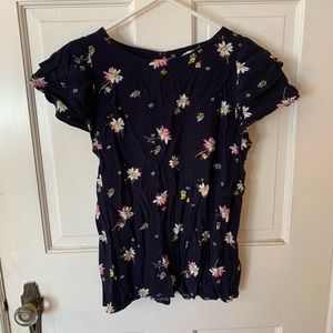 GAP Navy Floral Top